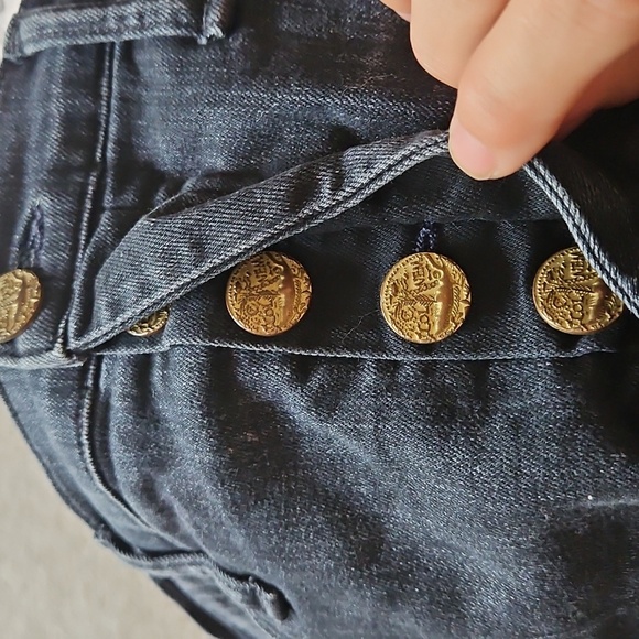 Anthropologie Mcguire Denim Distressed Mini Skirt Size 30 - Picture 8 of 8